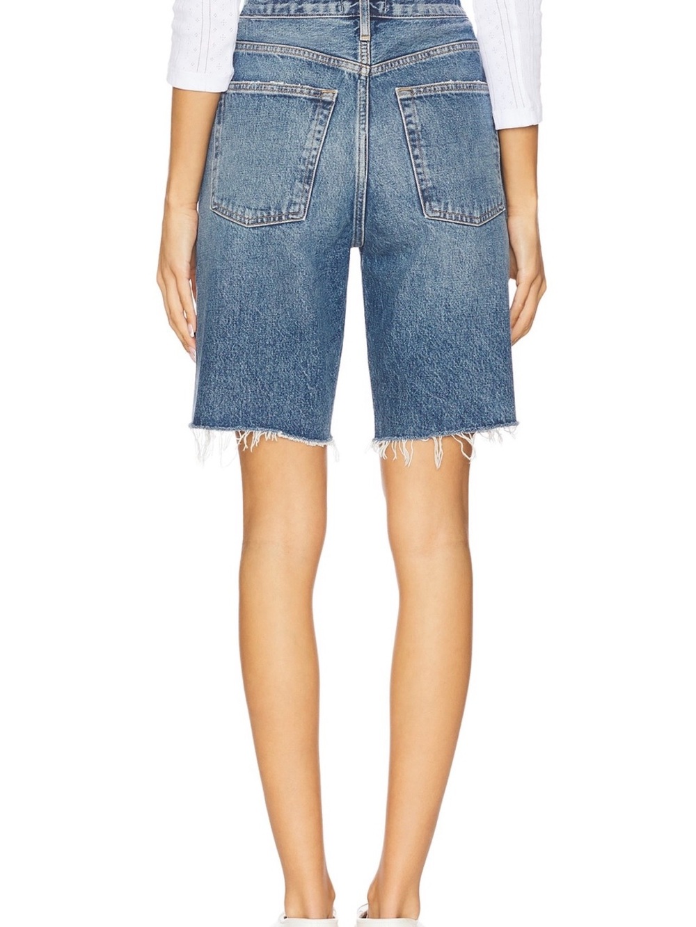 Agolde 90s Denim Bermuda Shorts - Blue - Picture 2 of 4